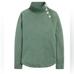 JCrew/Wide button-collar pullover sweatshirt/Size L/ pastel green